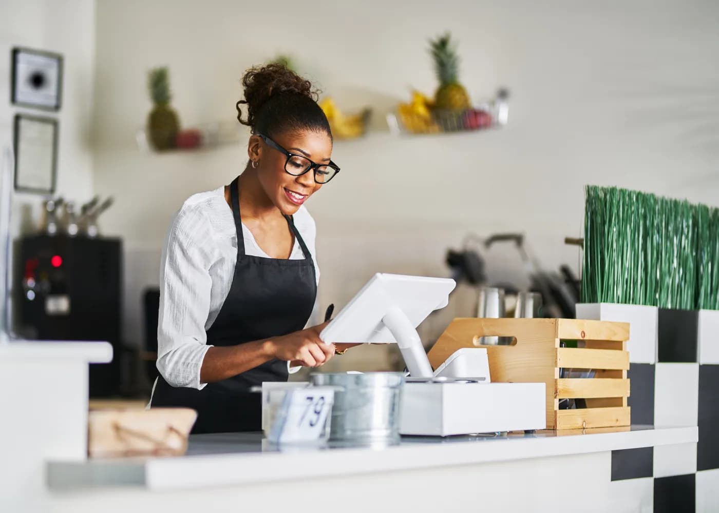 A retail operator using a point-of-sale system