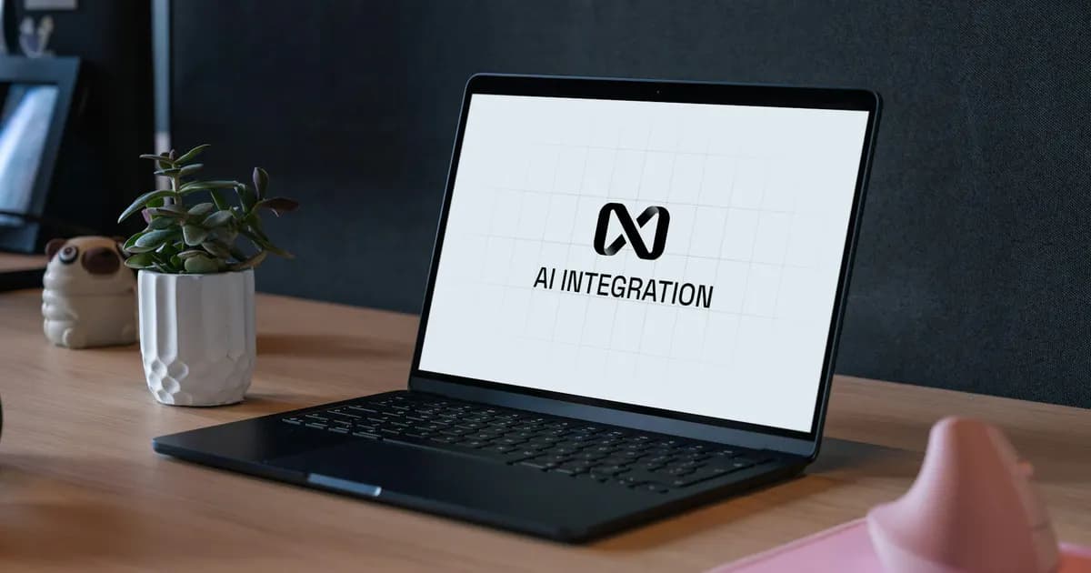 An AI integration interface displayed on a laptop